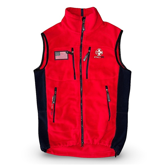 RLX Ralph Lauren Other - RLX Ralph Lauren Fleece Zipper Vest Olympics USA Flag
